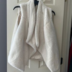 White Faux Fur Vest
